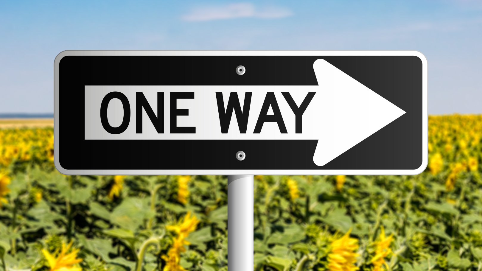 Panneau de signalisation à sens unique indiquant